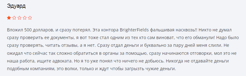 Отзывы о BrighterFields