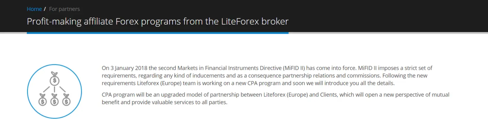 Programme d'affiliation des courtiers LiteForex