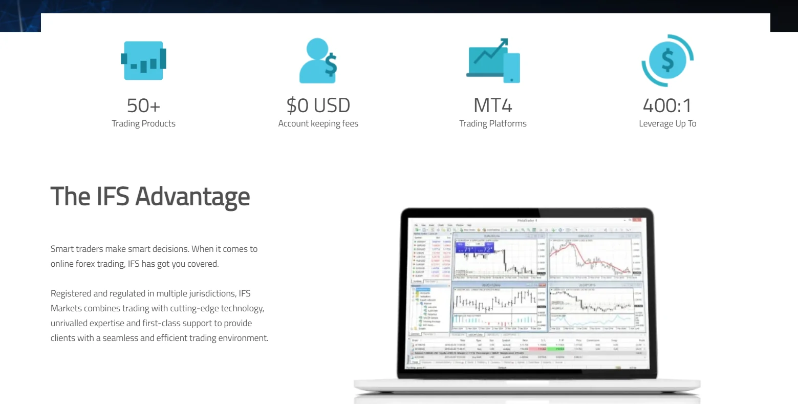 Site Internet du courtier IFS Markets