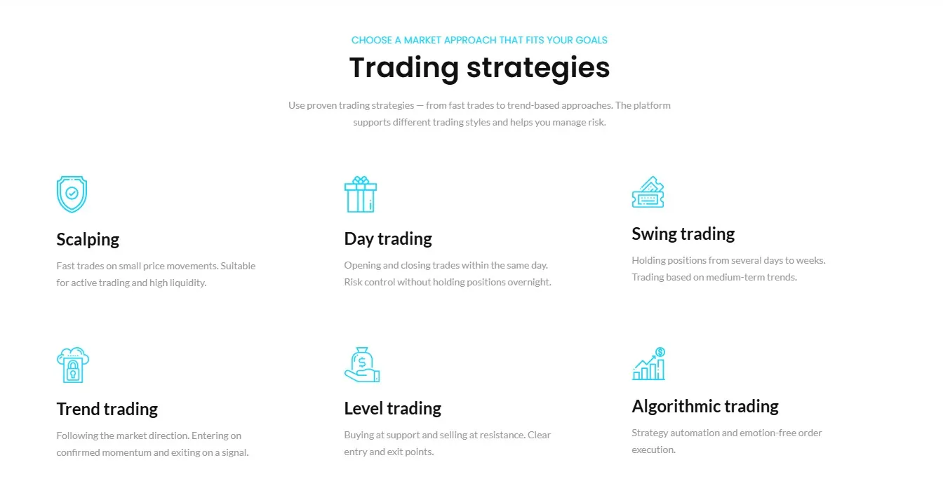Trading strategies of broker Amerys SA