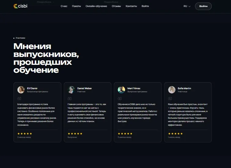 Мнения выпускников CISBI Academy